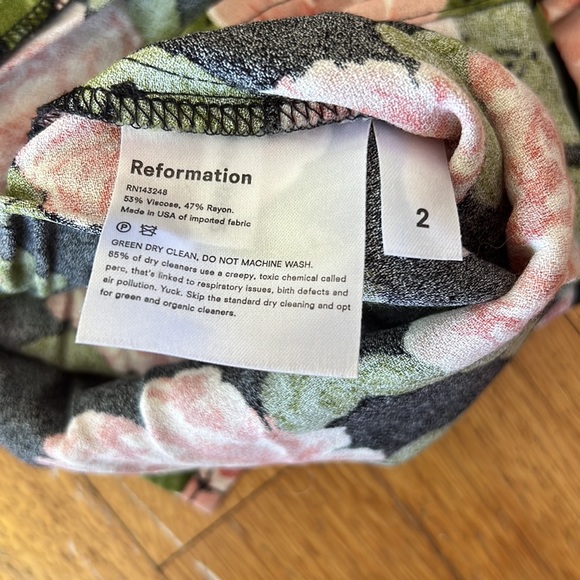 Reformation Peony Rose Print Fran Rosalia Skirt - Picture 7 of 7